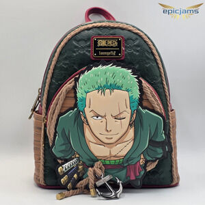 Loungefly One Piece Zoro Rope Mini Backpack New